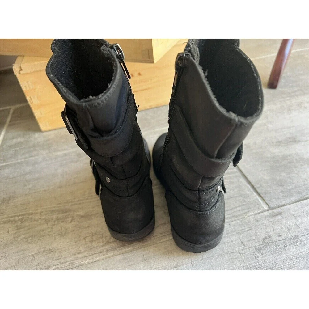 RACHEL SHOES Little Girls Vegan Suede 16956 Brooklyn Riding Boots Zip Up 11 11c